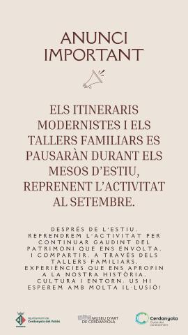 Pausa activitats